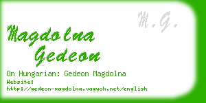 magdolna gedeon business card